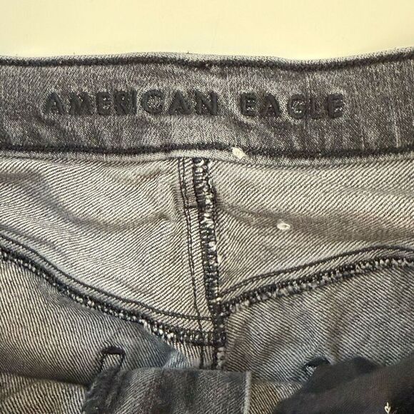 American Eagle Outfitters Stone Washed Black Wide Leg Jeans - Women’s 12 Short - Picture 7 of 9